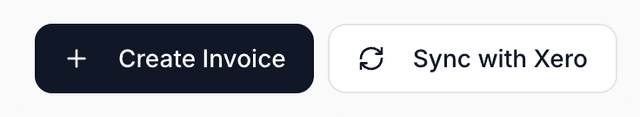 Create Invoice and Sync with Xero action buttons
