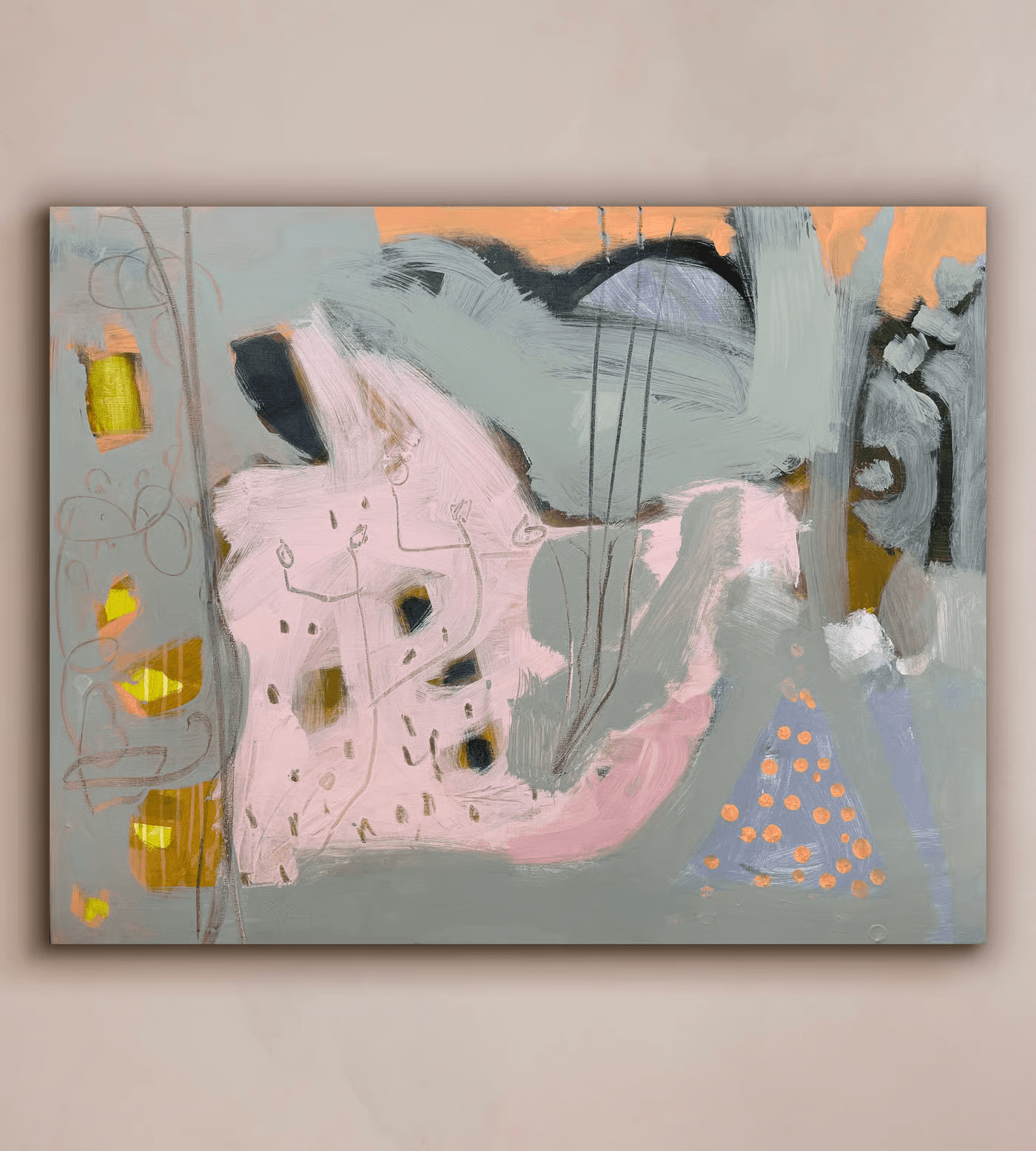 Abstract Canvas Art - product selection for interior design project approval