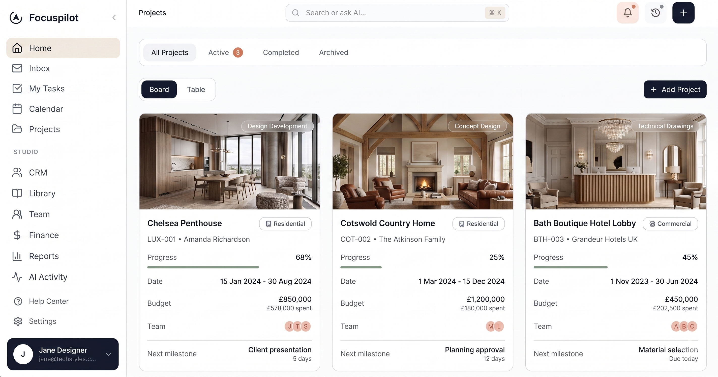 Product tour - Take a quick guided tour of the UI—see how studios run projects end‑to‑end.